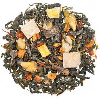 GT Blte des Drachenkaisers natrlich Grntee mit Blten und Fruchtstcken, aromatisiert