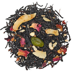 ST Pistazien Kokos Makrone Schwarztee mit N�ssen und Bl�ten, aromatisiert